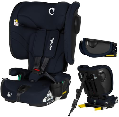 LIONELO NELLY I-SIZE Siège auto pliable avec ISOFIX pour enfants 76-150 cm (15 mois - 12 ans) Contraire de marche et arrière, sangle TT, protection latérale, réglage de l'appuie-tête et du dossier