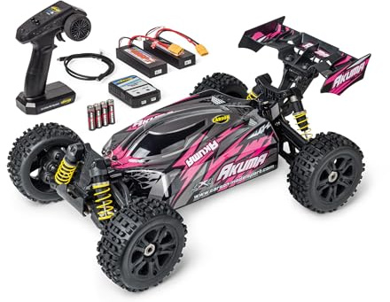 Carson 500409083 1:8 Akuma Buggy 4WD 100% RTR pink - ferngesteuertes Auto, Offroad, hochwertig, RC Fahrzeug, RC Auto 70 km/h, Ferngesteuerter Buggy, Brushless Motor