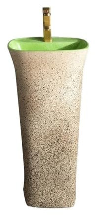 uotmui Pedestal Sink Vanity Outdoor Bathroom Washbasin, Courtyard Column Washbasin, Balcony Washbasin Bathroom Pedestal Sink