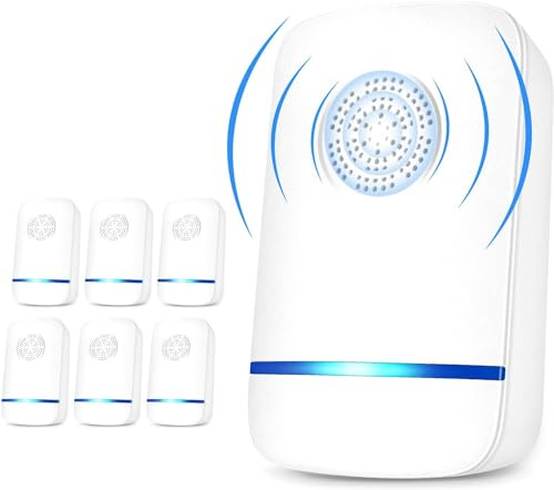 Confezione da 6 repellenti ad ultrasuoni per parassiti, per interni, per insetti, topo, ragno, formiche, scarafaggi, interni, per casa, garage, magazzino, ufficio, hotel