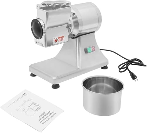 CUTANGELAR Râpe Fromage Acier Inoxydable, Broyeur Électrique 900W Caractéristiques Sécurité, Parfait Parmesan Fromages Durs, Idéal Pizzerias Et Restaurants Italiens.
