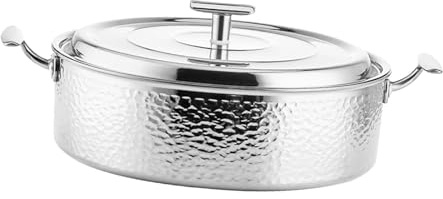TPDRKOWJX Olla Caliente, Juego de ollas Calientes Cobre for cocinar y entretener en casa, Dorado S(Silver M)