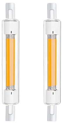 Aseoacc Ampoule R7S LED 118 mm 30W Gradable, 3000LM 3000K Blanc Chaud, COB Angle 360°, Remplace Halogène J118 300W, pour Éclairage Intérieur/Extérieur, 220-240V, Lot de 2