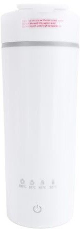 Walmeck Hervidor de té Eléctrico de Viaje Portátil Pequeño 300W 475ml Mini café Caldera Agua Acero Inoxidable Calentamiento Rápido Personal (Enchufe europeo)