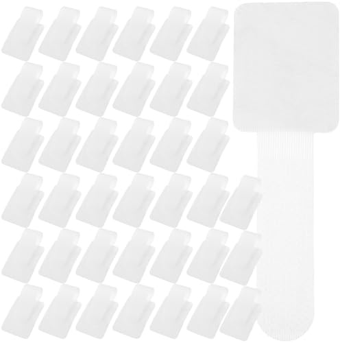 VANZACK Data Cable Organizer Straps 40Pcs with Adhesive Backing for Cord Management and Cable Fixing in White for Office and Home