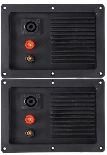OATIPHO Morsettiera per Casse Acustiche 2 Pezzi Struttura Ragionevole e Montaggio a Parete, Connettore Terminale in Plastica Nero per Subwoofer e Altoparlanti