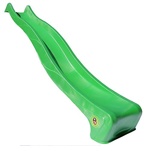 Gartenpirat Wellenrutsche 290 cm Hellgrün mit Wasseranschluss für Podest 150 cm (+/-5 cm) Anbaurutsche inkl. Montageschrauben Gartenrutsche für Spielturm Schaukel Stelzhaus