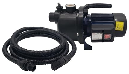 SPIDO - ECOP JE-600-P - Pompe d’arrosage manuelle 600 W - Débit 3 m³/h - Pression 3,5 bars - Avec kit aspiration PVC 4 m Ø 22 mm