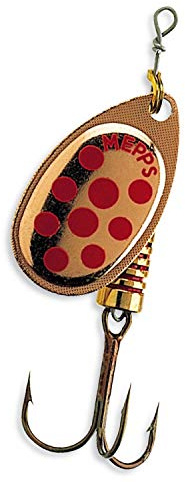 Mepps Aglia Decoree mit Punkten Spinner Gr. 3 - Kupfer/rot