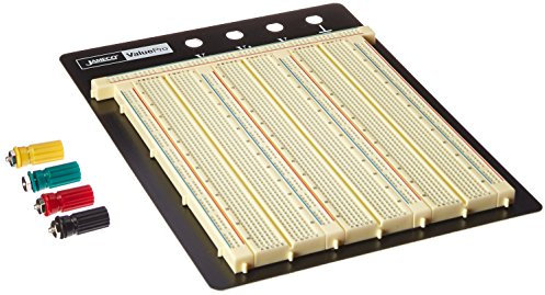 Jameco Valuepro 2390-Point Solderless Breadboard 6.9L x 5.8W, 0.1 spread, Ideal for Prototyping and Classroom Projects - WBU-206-R