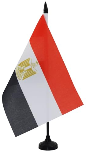 AZ FLAG Bordsflagga Egypten 21x14 cm Egyptisk 100D Polyester Plastfot