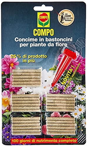 COMPO Concime in Bastoncini per Piante da Fiore, Con Guano, Con pratico applicatore, 30 Bastoncini (27 g)