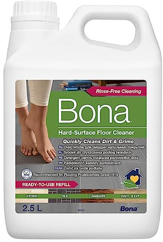 Detergente Bona per superfici con piastrelle, in pietra e laminate, da 2,5 l, da usare con il kit Bona Spray Mop.