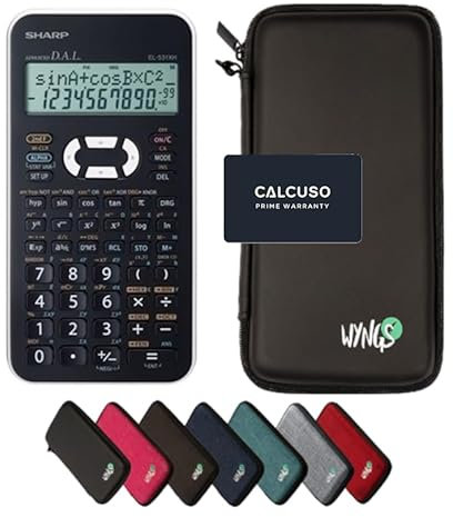 Sharp EL-531XH weiß inkl. WYNGS Schutztasche Schwarz - Wissenschaftlicher Taschenrechner - Basic Set