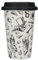 V&A Alice nel Paese delle Meraviglie Tazza da Viaggio in Ceramica, Fine Bone China, 19,5 x 15,5cm, Bianco e Nero