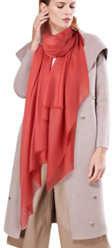 Prettystern XXL Wollschal Damen aus 100% Wolle – Extra großer Winter-Schal 230×90 cm, weich & warm, elegantes Schultertuch Rosa