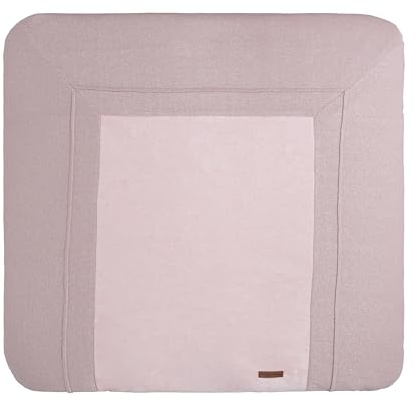 Baby's Only - Baby Wickelauflagenbezug 75x85 cm - Bezug für Wickelauflage Sparkle - Mit subtilen Glitzerelemente - Strickbezug für Wickelunterlage - Aus Baumwolle - Silber-Rosa Melee