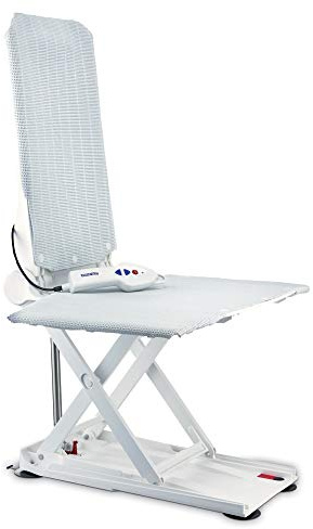 Invacare 1573862 Aquatec XL Bariatric Bath Lift Battery-Powered Bathtub Chair with Reclining Back, 375 lb. Weight Limit