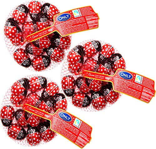Only Glückskäfer aus Schokolade | Schoko-Marienkäfer | Glücksbringer | 3x85g
