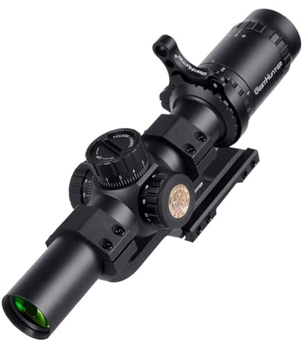 WestHunter Optics HD 1-6x24 IR Riflescope, 30mm Tube Red Green Illuminated Reticle Second Focal Plane Tactical Precision 1/5 MIL Shooting Scope | Reticle-B, Picatinny Shooting Kit A