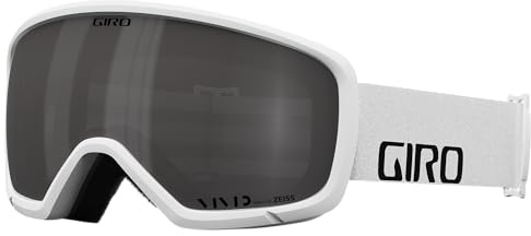 Giro Ringo Ski Goggles - Snowboard Goggles for Men, Women & Youth - White Wordmark Strap with VIVID Smoke Lens