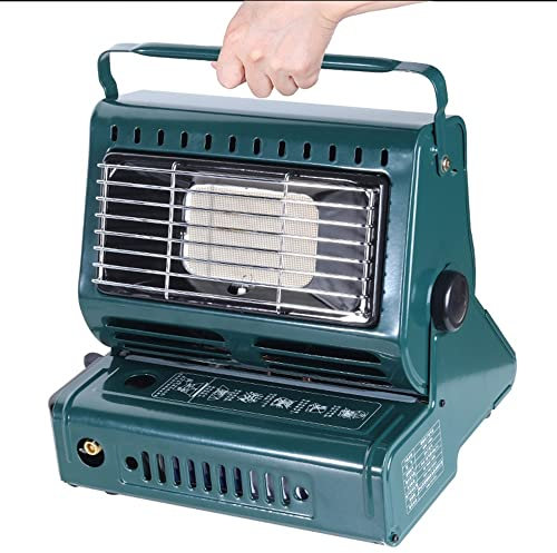 YKYR Calefactor De Gas De Cerámica, Calefactor para Exterior, Calentador De Butano, Calefacción Al Aire Libre, Pesca De Hielo Invierno Uso (Color : Green)