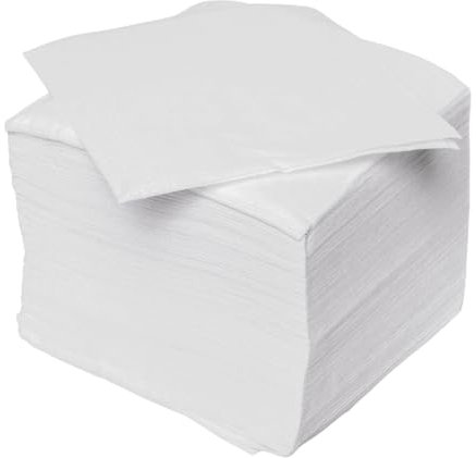 Enpack Prägeservietten 1-lagig - 4500 Stück 1/4 Falz Servietten Weiß 33 x 33 cm - Tissue verwendbar für Hotel, Geburtstag oder als Tischdeko - Einmalservietten recycelbar und biologisch abbaubar