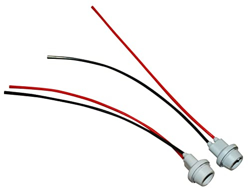 2x LAMPENFASSUNG T10 W5W Stecksockel Lampe Stecker Kabel Reperatur Sockel Fassung Kabel Licht