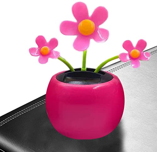 Halatua Girasoli danzanti a energia solare, decorazioni per cruscotto auto, fiori oscillanti | Pianta danzante automatica oscillante giocattoli solari per cruscotto auto