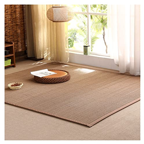 XILYZMO Bambusteppich, Natürlich Bambus Bambus-Teppich, Japanisch Sommer Krabbelmatte, rutschfest Waschbar Küche Matten, Für Balkon Zimmer (Farbe : 2cm, Größe : 130(W) x180(L) cm)