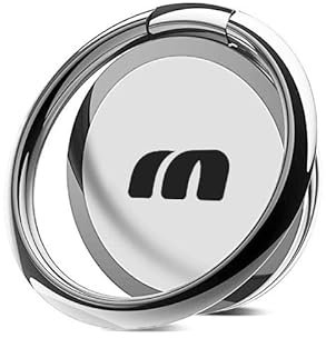 Ultra-Slim Phone Ring Holder with Magnetic Car Mount - Secure Grip, Multi-Angle Stand, 360° Rotation (silver)