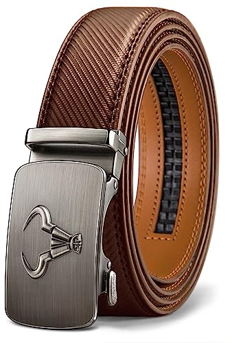 KEMISANT Gürtel Herren, Ledergürtel Ratsche 35mm,Größe Angepasst | Herrengürtel Automatikschließe für Business Anzug