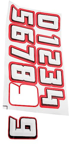 HANABASS 10stücke Helm Aufkleber Helmaufkleber Nummer Aufkleber Für Baseballhelm Footballhelm Jugend-footballhelm Helmauszeichnungsaufkleber Sportaufkleber Selbstklebend Reflektierend Langl