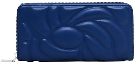 Desigual Women's Accessories PU Long Bi-Fold Wallet, Blue