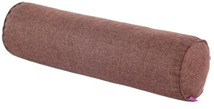 Easnea Cojín redondo para el cuello de rodillo de lino Cojín Bolster Largo Cojín Lumbar Cojín de Soporte para el Brazo Alivio del Dolor de Cuello Cojín Bolster Cilíndrico con Funda
