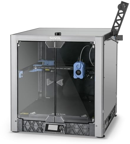Sovol SV08 Enclosure, 3D Drucker Metall Gehärtetes Glas Offenes Gehäuse Konstanttemperatur Staubdicht Transparentes Gehäuse für SV08 3D Drucker