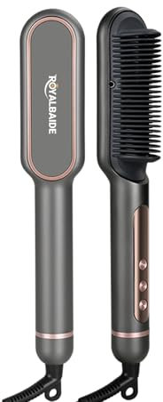 Spazzola lisciante per capelli agli ioni negativi,9 impostazioni di temperatura, pettine lisciante per capelli a riscaldamento rapido in 30 secondi con display a LED,spazzola lisciante per capelli