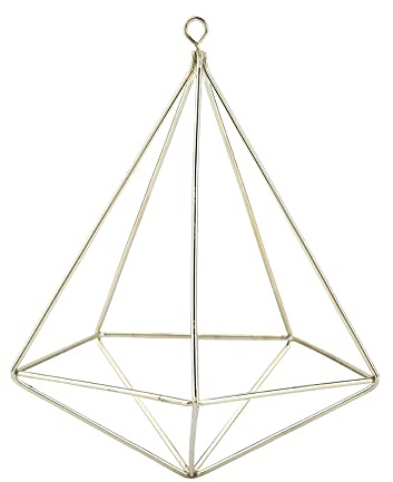Zhangpu Estante colgante de metal para plantas, ventana, techo, pared, colgador de plantas, para interior y exterior (dorado)