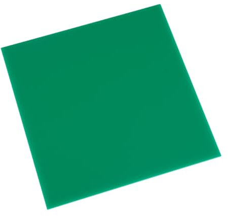 Lastre Acriliche Colorate 100x100mm con Pellicola Stick per Taglio Pannello Foglio Plastica, Verde,3mm