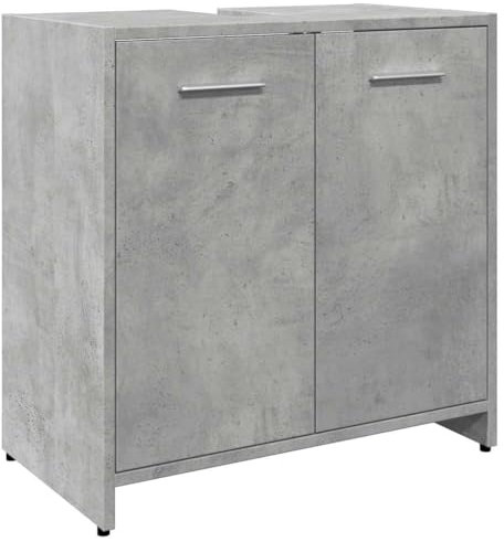 vidaXL Mobile Lavabo Bagno Grigio Cemento 60x33x60cm Legno Multistrato