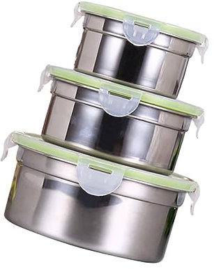 MAGICLULU 3stücke Teiliges -lebensmittelbehälter-set Luftdichte Aufbewahrungsboxen Mit Deckel Für Kühlschrank Küche Picknick Und