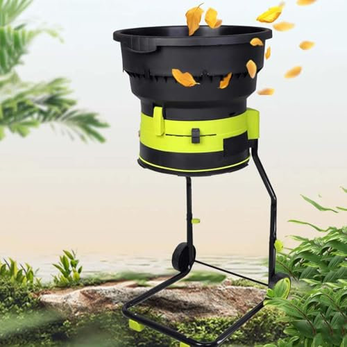 Leaf Mulcher Compost Shredder,2500W Garden Leaf Crusher with Wheels and Storage Bag,8000rpm Electric Chipper,for Yard Cleanup, Composting,20mpowercable