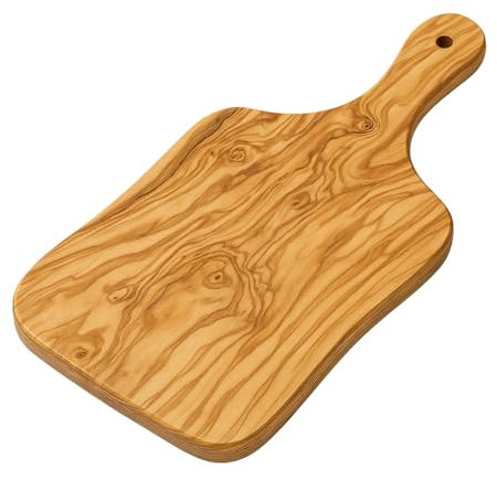 Abio Fieno - Tagliere in legno d'ulivo, 45 x 18 cm, in legno, da cucina, in legno, da cucina, per la colazione, per grigliare, formaggio, pane 94