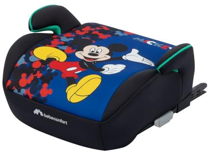 Bebeconfort Disney Gaia i-Fix​ Asiento Elevador ISOFIX, Silla Coche Mickey Mouse para Niños y Niñas de 6 a 12 años, 22-36 kg, 128-150 cm, Portátil, Cómodo, Compacto, Ligero, Fun Mickey