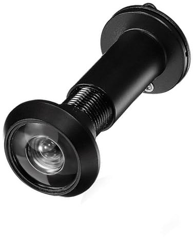 Door Peephole,Zinc Alloy Adjustable Peep Hole for Front Door,Black Front Door Black Peephole Camera Wide Angle Peephole Door,for Installation in 35 to 60mm Thick Doors for Home Hotel Safety.