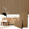 AKK-STAVE Akustikpaneele Holz 120x60 cm (2er-Set 1,44 m²) - Akustik Paneele & Holzpaneele Wand für Schallschutz | 3D Paneele Wand als Wandverkleidung Innen | Schallabsorber für Wohnzimmer(Olied Eiche)