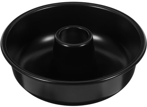VANZACK Teglia per Donut in Lega di Alluminio, Stampo Antiaderente per Donut, Stampo per Torte Fai-da-te, Nero, 19.5cm