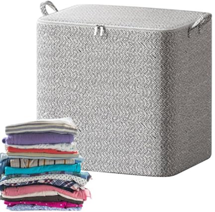 Borse di stoccaggio per vestiti - scatole di imballaggio pieghevoli di grande capacità con cerniere | Bidoni 'armadio per trapunte, cuscini, biancheria da letto | Borse per organizzatori in movime