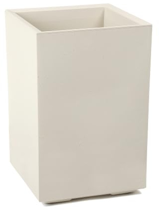 LAMELA Kunststoff Pflanzkübel mit Rollen, 60 cm, 36 L - Beige Betonoptik