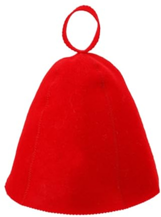 2 Stück Sauna-Zubehör for Männer, Wollfilzhut, Badezimmer, Dusche, Frauen, absorbieren Wasser, rot, atmungsaktiv FüR Damen(Red)